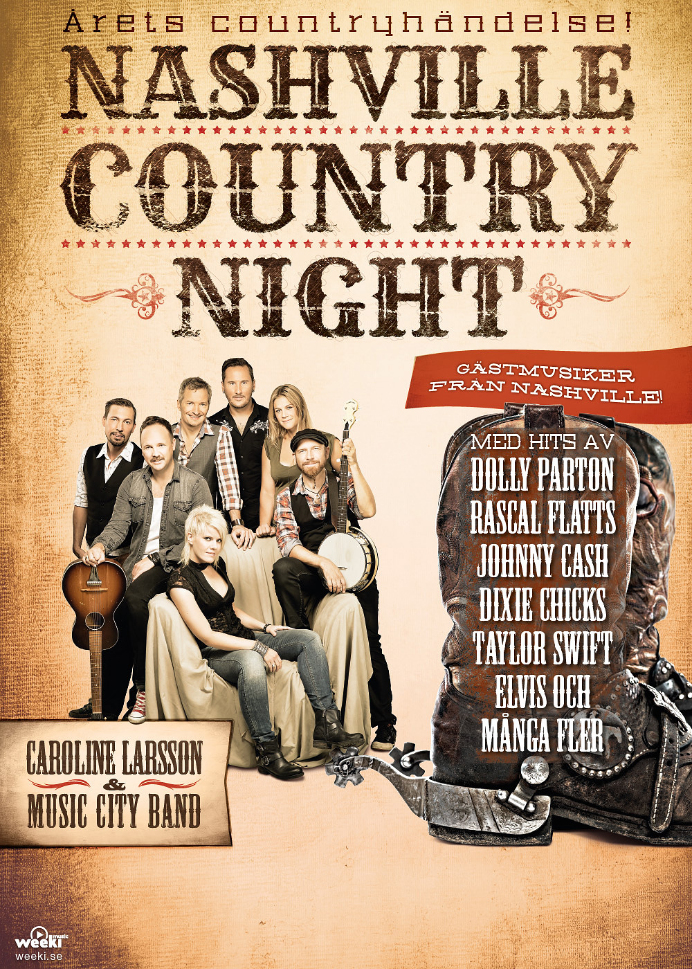 Nashville Country Night - affisch designad av Bullit Reklambyrå