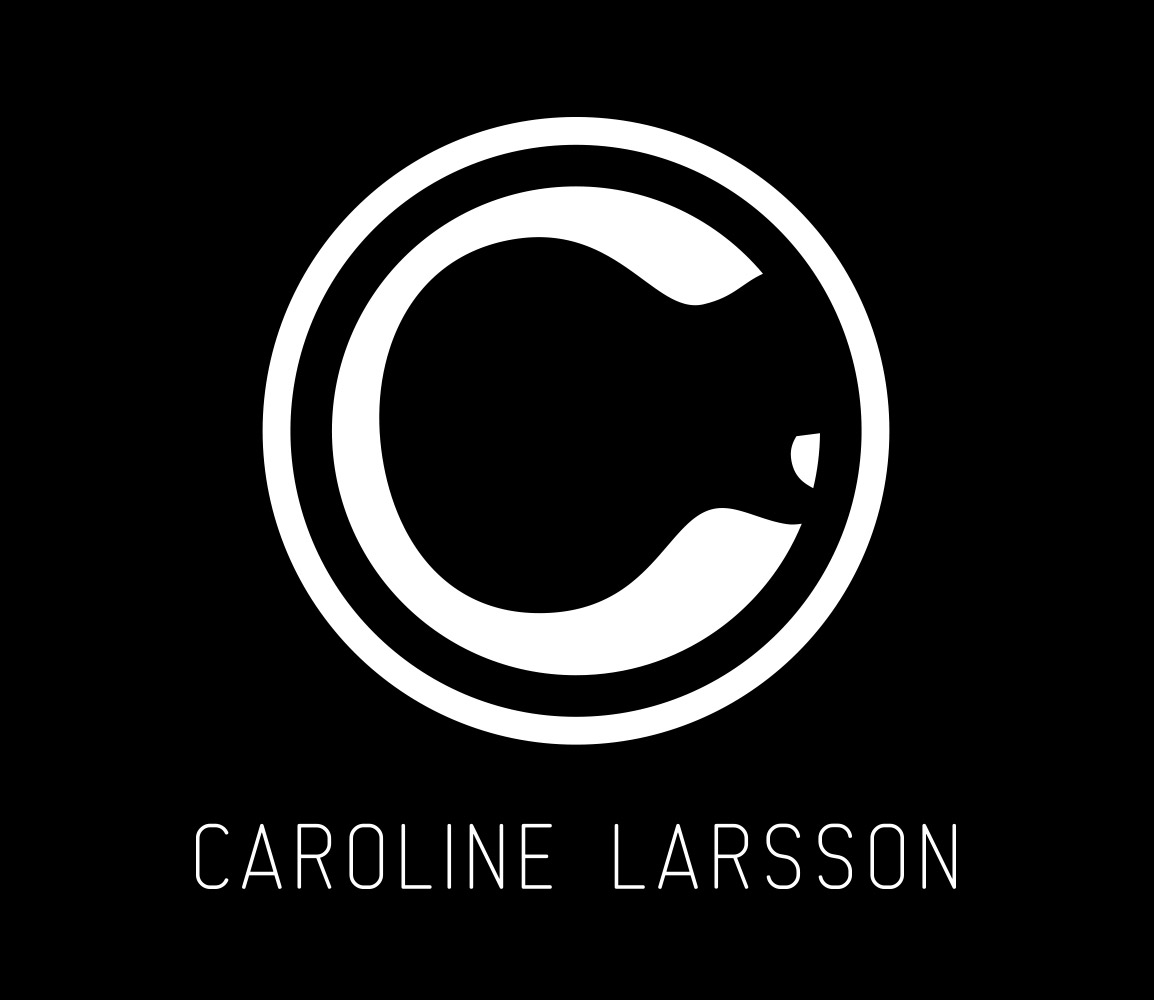 Logo för musikern Caroline Larsson, designad av Peter Berglund, Bullit Reklambyrå